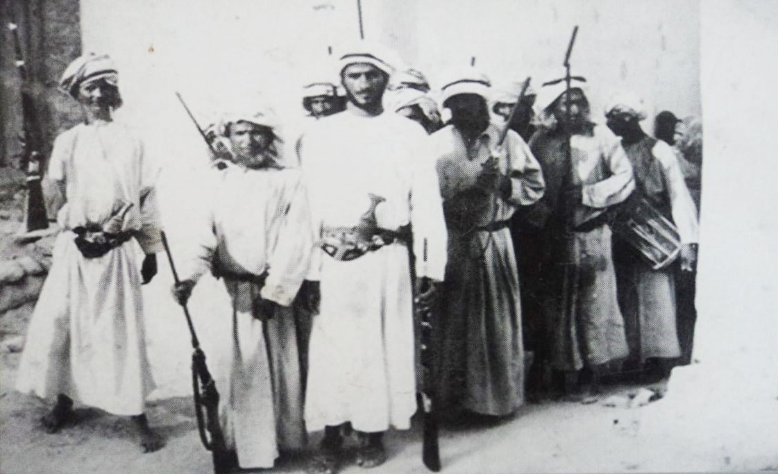 ناصر رحیم کی فراہم کردہ اس تصویر میں عمان کے عرب سپاہی نظر آ رہے ہیں۔