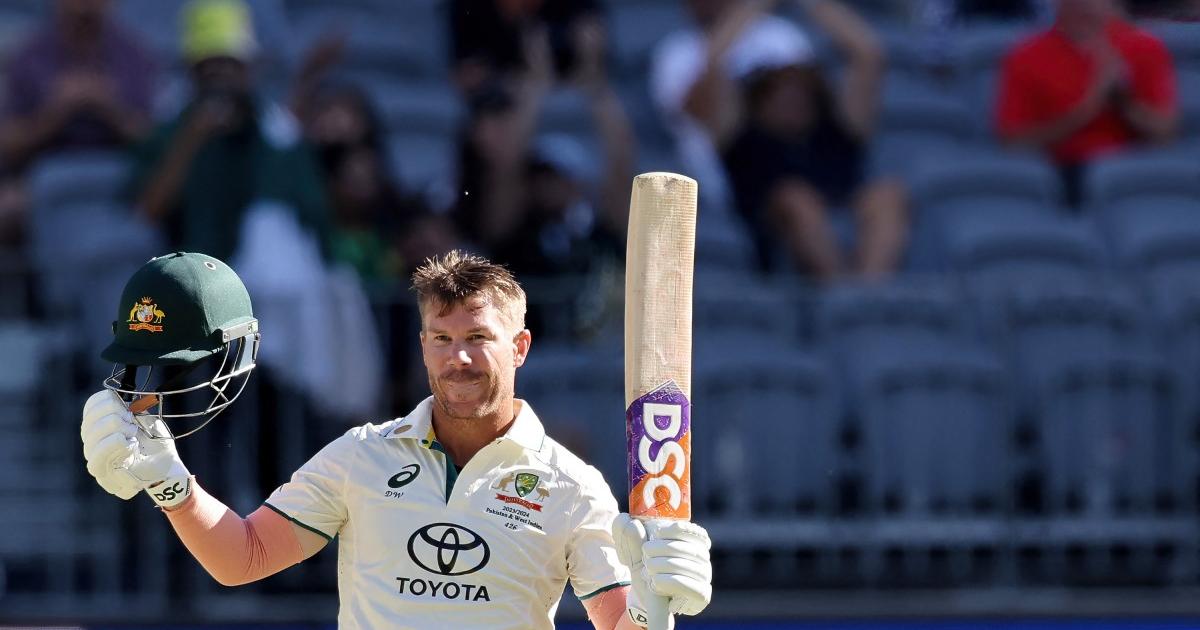 Day One of the Perth Test: David Warner Shines with a Century as Amir Jamal Claims Two Wickets