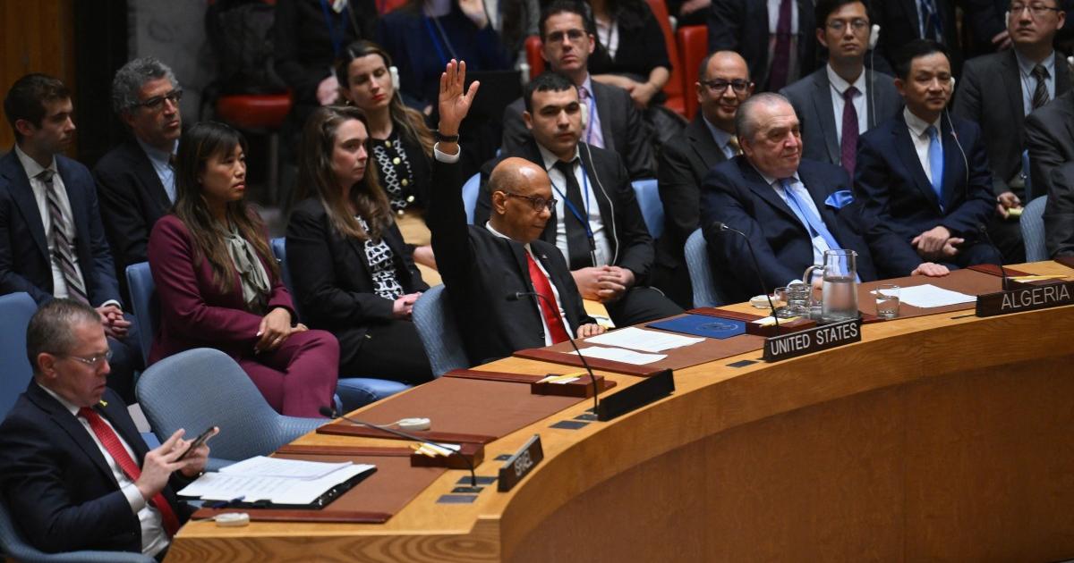 The United States vetoed Palestine’s application for membership in the United Nations