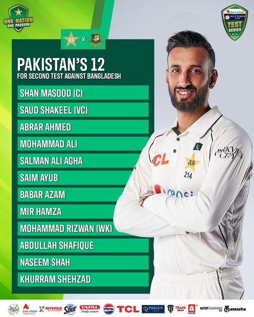 Pakistan Cricket Team Announce 