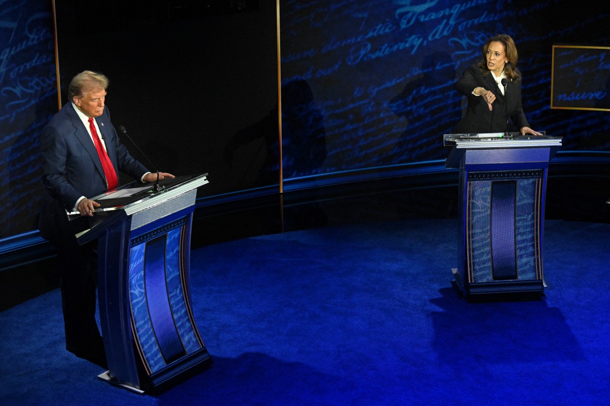 Us Vote Politics Debate Harris Trump