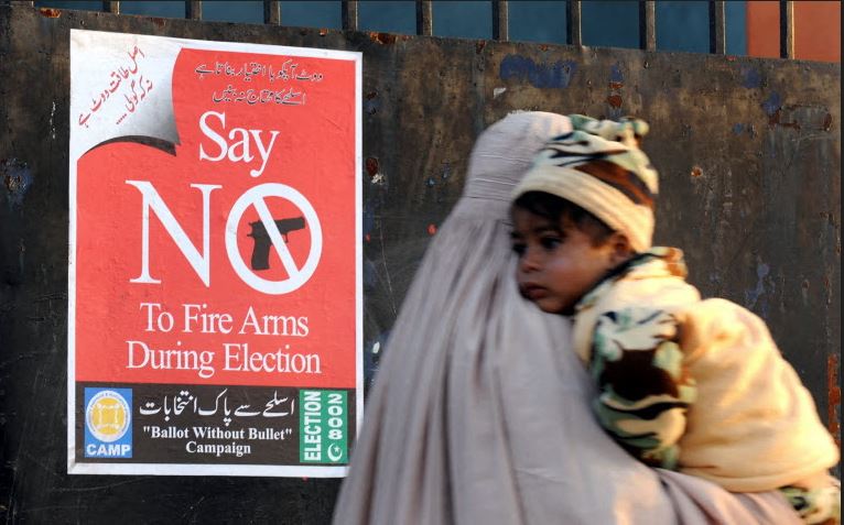 peshawar NO ARMS ELECTIONS.JPG